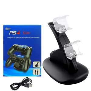 Soporte de carga <span class=keywords><strong>DualSense</strong></span> para controlador <span class=keywords><strong>PS4</strong></span>, LED, estación de carga Dual, accesorios de juego para <span class=keywords><strong>PS4</strong></span> Slim Gamepad - Product Image 2