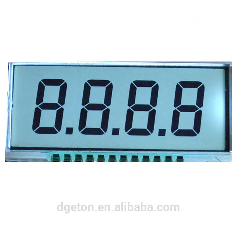 TN 4 dígitos, 7 segmentos muy pequeña pantalla LCD OEM de fábrica