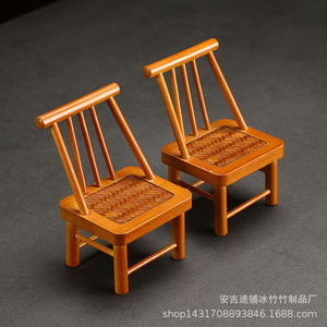Juego de mesa y sillas de bambú tejido con tetera hecha a mano para decoración del hogar - Product Image 4