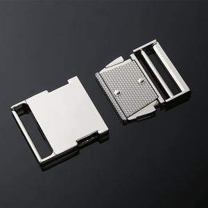 Boucle en alliage de zinc argent noir réglable pour sacs, ceintures, sacs à dos, attaches métalliques DZQ178 - Product Image 1