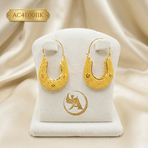 Boucles d'oreilles clous plaquées or tendance, motif fleur, en alliage, bijoux pour femme, un gramme - Product Image 1
