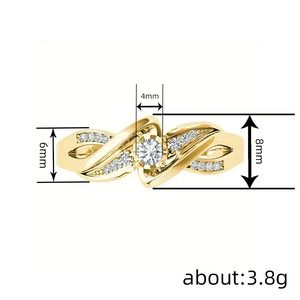 Anello a Croce per Donne, Design di Nicchia in Stile Europeo, Gioiello da Dito per Uso Quotidiano, Feste, Appuntamenti, Regalo - Product Image 4