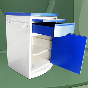 Medical <b>Bedside</b> <b>Table</b> ABS Plastic Multi Functional Hospital Cabinet With Drawers And Shelves For Bedroom And Ward Use - Product Image 1