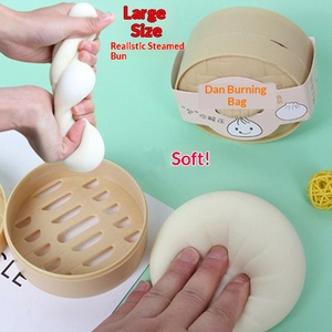 Juguete Antiestrés de Peluche con Forma de Panecillo de Dibujos Animados de 8.5CM, Relleno de Cuentas Brillantes, para Niños, Venta al Por Mayor - Product Image 4