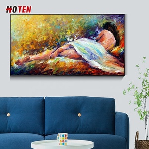 Pittura a olio astratta moderna <span class=keywords><strong>su</strong></span> tela Sexy giovane ragazza danzante nuda decorazione della <span class=keywords><strong>camera</strong></span> <span class=keywords><strong>da</strong></span> <span class=keywords><strong>letto</strong></span> dipinta a mano - Product Image 5