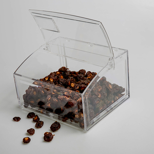 Caja de plástico de conservación transparente de comida <span class=keywords><strong>china</strong></span> para alimentos secos para aperitivos Kraft con tapa - Product Image 2