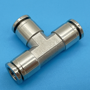 Raccordo Pneumatico a T <span class=keywords><strong>in</strong></span> Acciaio Inox, Connessione Rapida a 3 Vie per Tubi dell'Aria Compressa - Product Image 5
