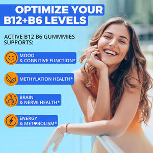 Suplemento Multivitamínico de <span class=keywords><strong>Complejo</strong></span> <span class=keywords><strong>B</strong></span> Metilado OEM, Gomitas de Vitaminas B12 <span class=keywords><strong>con</strong></span> L-Metilfolato B6, <span class=keywords><strong>Omega</strong></span>-<span class=keywords><strong>3</strong></span> DHA y Magnesio - Product Image 3