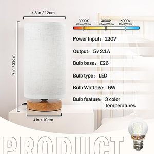 Lampe de table LED rechargeable à intensité variable minimaliste Abat-jour en tissu B22 Chambre à coucher Chevet Table de nuit Hôtel Bureau Éclairage Usine OEM - Product Image 6