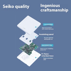 Kaiyi YK-002 không có hệ thống dây điện yêu cầu không dây 220V thông minh chuyển đổi ánh sáng nhựa nhà ở cho phòng ngủ điều khiển kép từ xa bảng điều chỉnh Meter - Product Image 6