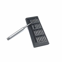 Ensemble d'outils à main multifonction sans fil isolé 25-en-1 avec cliquet, tournevis et poignée en acier, embout de 4 mm, qualité industrielle/bricolage, OEM