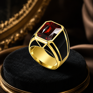 Anello con Pietra Scintillante Bicolore, Gioiello Elegante da Donna per Uso Quotidiano - Product Image 5
