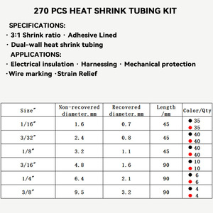 Heat Shrink <b>Tube</b> Protective Cover Waterproof Insulating <b>Tube</b> Wire Repair Data Cable - Product Image 5