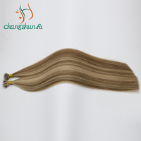 Extensions de cheveux naturels russes Remy, 12a, Micro-lien, anneau Nano, Double dessin, pointes