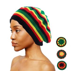 Fashion Image Style Knit Beanie Outdoor Winter <b>Warm</b> Stripe Slouchy Beret <b>Hat</b> for Travel & Beach Use - Product Image 1