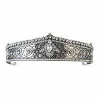 Couronne de mariée vintage baroque, diadème de reine en strass, style cour européenne, accessoire de cheveux pour mariage, fête, bal et concours de beauté
