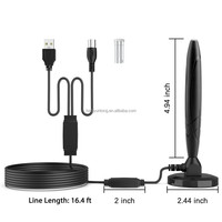 Amplificateur d'antenne TV magnétique en plastique intérieur/extérieur Décodeur HDTV numérique pour signaux DVB-2 ISDB-T ATSC DTMB