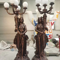 Maßgefertigte Fiberglas-Engelsstatue Lampe Große FRP Klassische Griechische Göttin Skulptur für Gartendekoration