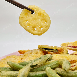 Combo clásico de tempura de verduras (4 verduras diferentes), prefrito congelado, cocina en freidora de aire - Product Image 6