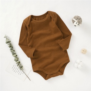 Ấm Dệt Kim Dài Tay Áo Ngắn Gân Phong Bì Cổ Áo Cotton Hữu Cơ Bé Đồ Ngủ Romper Tay Áo Bé Ngắn Romper - Product Image 3