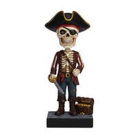 Décoration d'intérieur Halloween personnalisée en usine Figurines d'horreur Bobblehead de voiture Accessoires de pirate Figurines Bobblehead sur mesure