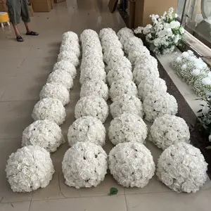 Decorative Artificial Silk Hydrangea Peony Rose Events Party Centerpiece Wedding Flower Ball Runner Table