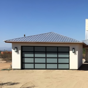 Tùy chỉnh hiện đại hoàn Thành nhôm kính tự động cửa nhà để xe với cách âm điều khiển từ xa & điện mở - Product Image 2