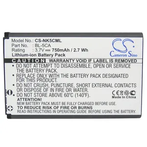 Cameron Sino 750mA Battery for Nokia:2118,2255,2270,2280,2285,2300,2310,2355,2600,2600 classic,2610,2626,2700classic,2730classic