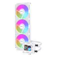 Refroidisseur liquide pour jeux COOLLEO ICE CORE VISION 360 WH ARGB à roulement fluide pour boîtier d'ordinateur Intel LGA115X/1200/1700/1851 AM4/AM5