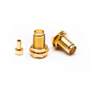 RF SMA PCB Mount Edge Mount Straight Copper Coaxial Connector Mlae Female