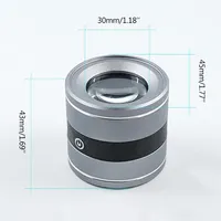 Handheld Mini Magnifier with Scale USB Charging 10X Metal Glass Lens