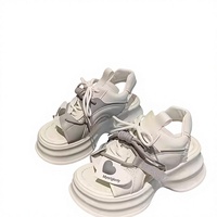 Nouvelles sandales compensées en jean à lacets, style 2026, avec semelles moelleuses et bout ouvert, pour la tendance mode estivale