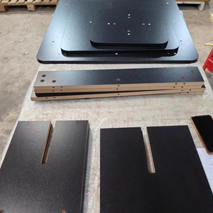 Table de présentation carrée à 3 niveaux en MDF noir, écologique et durable, pour bijoux et présentoirs de magasin - Product Image 5