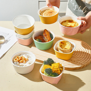 210ml Le plus récent carré coloré ramequin crème brûlée ramequin soufflé en porcelaine - Product Image 1