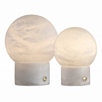 Lampe de bureau LED moderne nordique en marbre avec compatibilité E26 Lampe de table d'intérieur contemporaine avec base en marbre pour bureaux