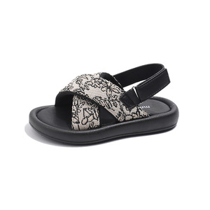 Nouvelles sandales d'été en PU pour enfants, sandales de plage à semelle souple, antidérapantes, à bout ouvert, réglables pour filles - Product Image 5