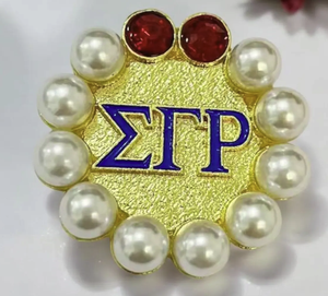 Spilla con strass Sigma Gamma Rho <span class=keywords><strong>SGR</strong></span> Design personalizzato spilla giallo PHILO consorority perla 1943 spilla con strass - Product Image 2