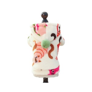 Pet supplies and clothing for puppies and <b>cats</b>, beige cartoon-themed warm <b>clothes</b> for Corgis and the Year of the Horse. - Product Image 5