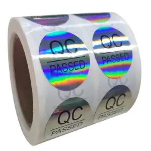 High quality QC PASSED Holographic shiny waterproof label sticker hologram