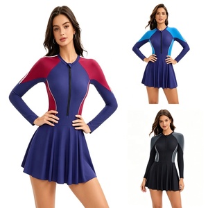 Shorts de Natación para Mujer, de Alta Calidad, con Protección Solar, Traje de Baño Triangular de Una Pieza con Falda, para Fiestas en la Piscina, Estilo Tropical - Product Image 1