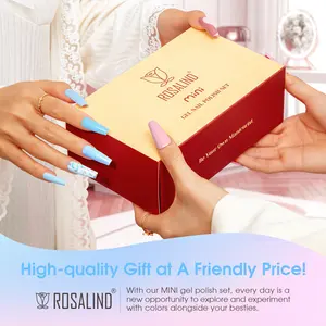 ROSALIND Nagel liefert OEM ODM Frühling Sommer Süßigkeiten rosa UV LED Gel Nagellack Sammlung Set alle für Maniküre Nail Art einweichen