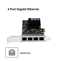 Carte réseau interne filaire multi-ports Gigabit Ethernet 4 RJ45 PCIe X1 avec puce 8111H compatible NAS pour mise à niveau de station de travail – En stock