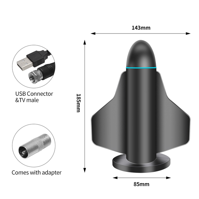High Gain Amplifier Signal Booster UHF VHF Long Range Smart TV Outdoor Aerial Digital TV Antenna