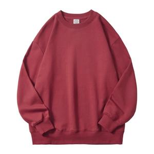 <b>Men</b> Oversized Crew Neck Sweatshirt Solid Color Knitted Cotton <b>Pullover</b> Casual Autumn Wear - Product Image 6