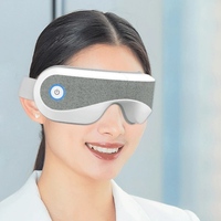 Masseur oculaire intelligent pliable en tissu de qualité supérieure avec fonction de chauffage, de vibration, de contrôle du temps et de musique, pour le soin des yeux et la relaxation musculaire