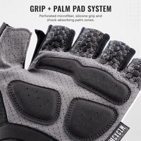 Gants de cyclisme unisexes Mcycle à demi-doigts, en silicone respirant, fermeture auto-agrippante, pour l'été, les sports de plein air, vente en gros