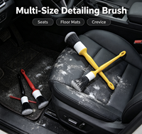 Ensemble de brosses de nettoyage intérieur de voiture, 3 pièces, poils synthétiques ultra doux pour le nettoyage des aérations, du tableau de bord et des sièges