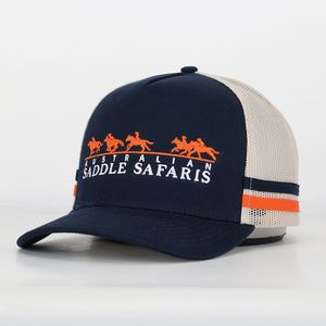 Casquette de camionneur en maille personnalisable à 5 panneaux 100% coton taille réglable logo brodé à la mode pour la pêche performante - Product Image 2