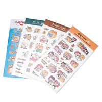Autocollant en vinyle découpé sur mesure pour la décoration, autocollant décoratif Kawaii Cartoon personnalisé, imperméable, haute qualité, feuille d'autocollants décoratifs A5 A6 A7