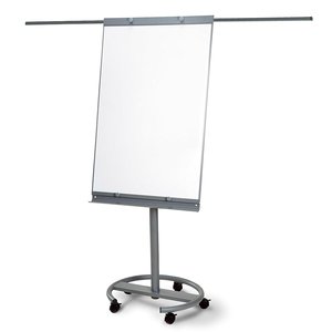 Tableau blanc magnétique mobile en verre trempé, réglable en hauteur, effaçable à sec, avec support, 70x100cm jusqu'à 180cm - Product Image 1